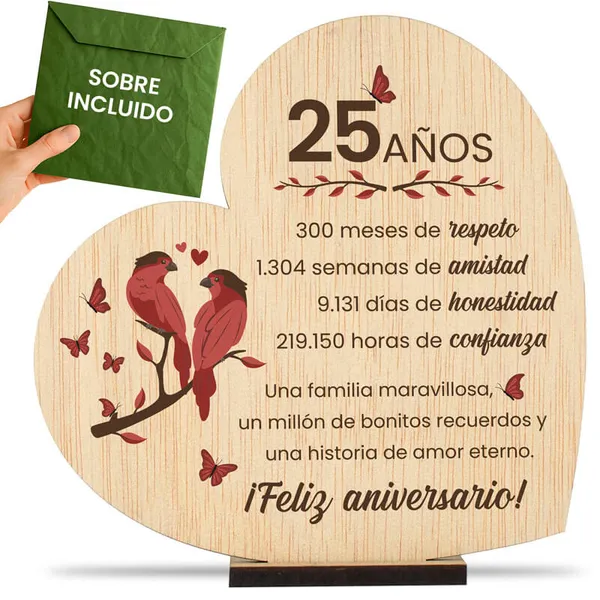Wooden anniversary card CONTRAXT